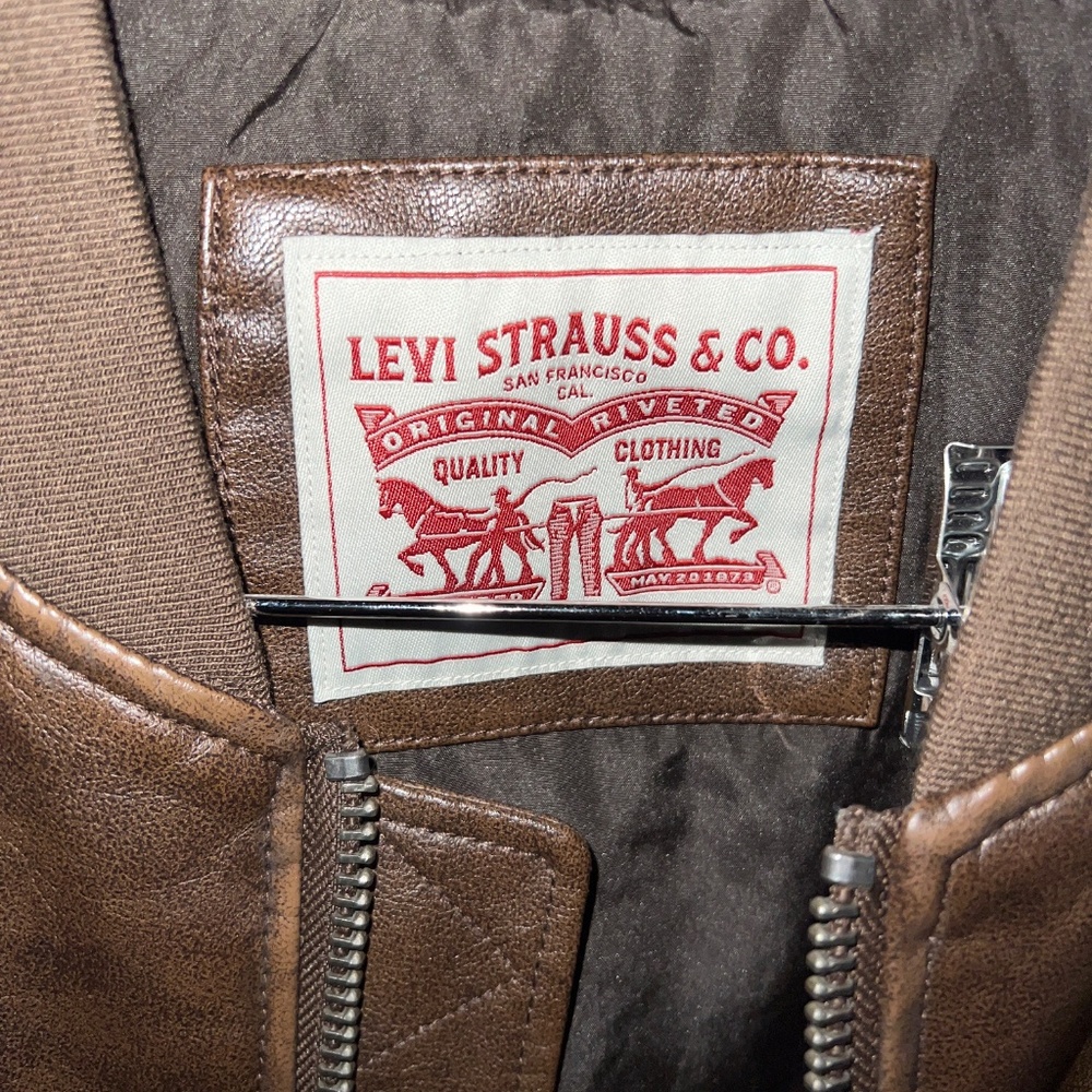 Levi Leather Bomber Jacket - image 3
